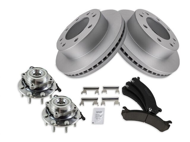 Front Brake Pad and Rotor and Wheel Hub Kit fits Silverado 1500 HD 78VSHS