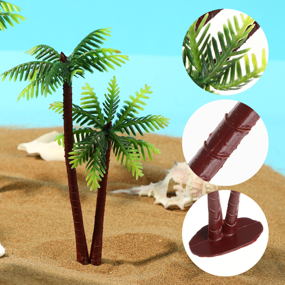 5 Pcs Plants for Fish Tank Artificial Coconut Plants Fake Palm Trees Aquarium