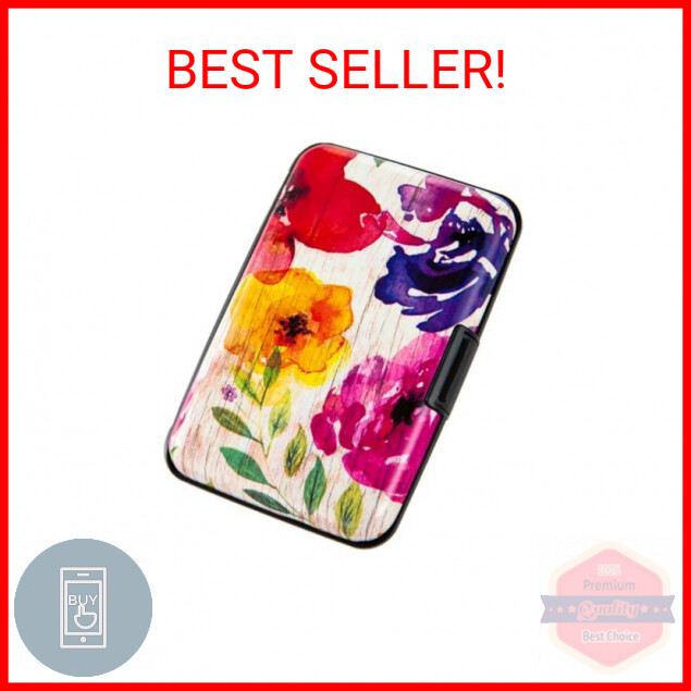 Credit Card Holder, Metal Card Wallet RFID Blocking Mini Slim Aluminum Business-image