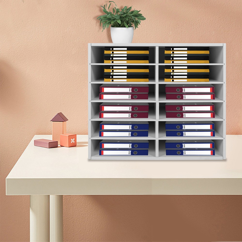 Adjustable Desktop Literature Organizer for Files Mail Magazines and Documents  