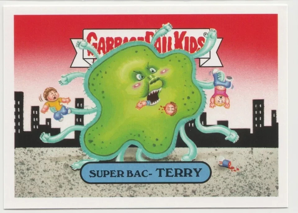Super Bac-Terry #3b Garbage Pail Kids GPK 2017 Adam-geddon Trading Card
