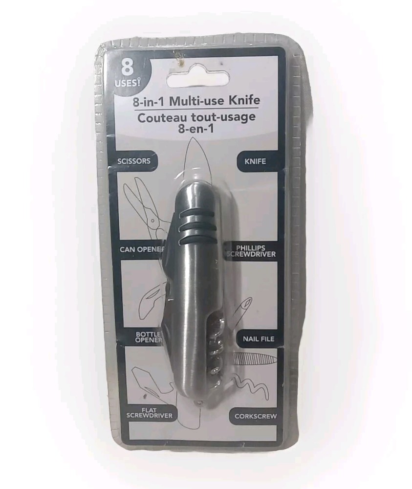 8-in-1 Multi-Functional Swiss Army Knife with Essential Tools  