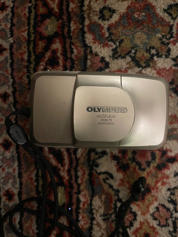 Olympus Stylus Zoom 70 QD 35mm Film Camera Untested Broken Plastic Body