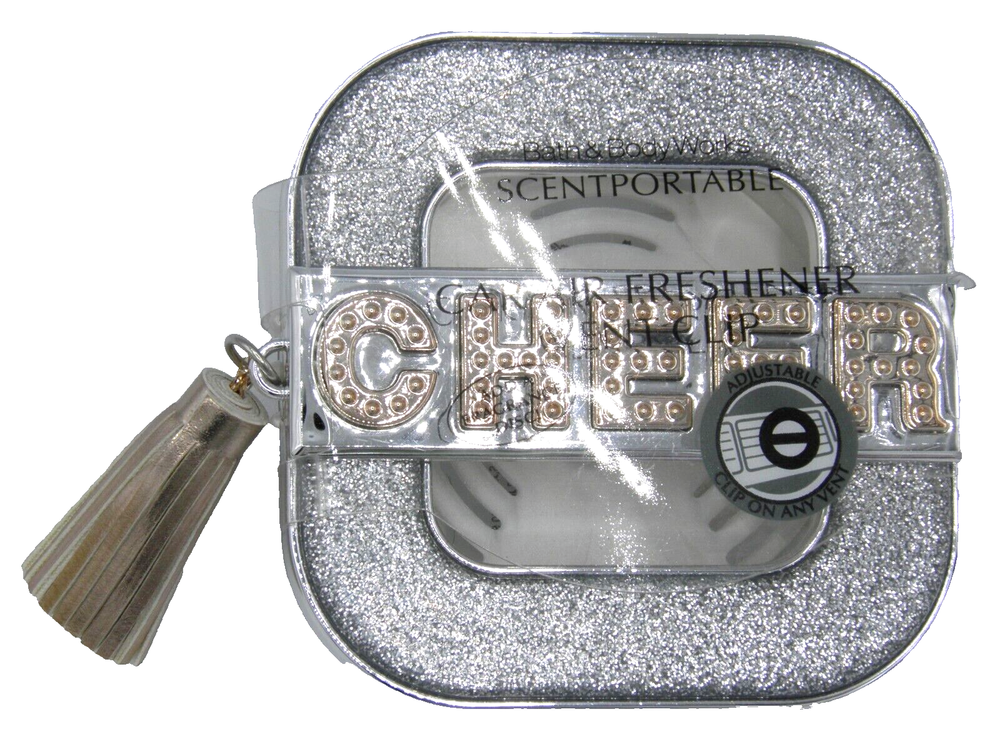 BATH & BODY WORKS CHEER CAR Vent Clip Silver with Tassel NEW