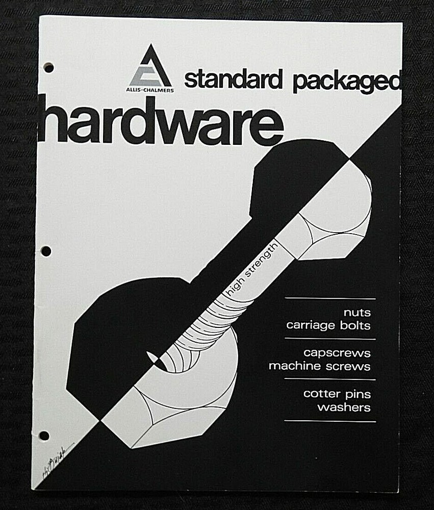 1960s Allis-Chalmers Standard Hardware Nuts Bolts Machine Screws Harry Bujak