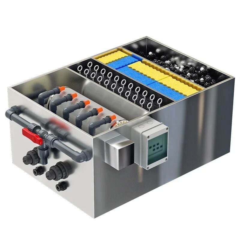 Stainless Steel Fish Pond Filter Drum Microfilter Water Circulation System Koi