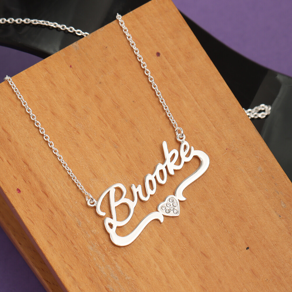 Custom 925 Sterling Silver Name Necklace for Women and Girls-image