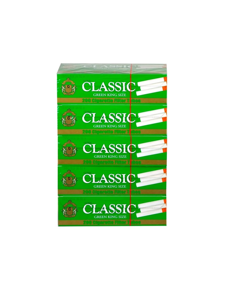 Green Menthol King Size Cigarette Tubes 200ct Box 5-Pack