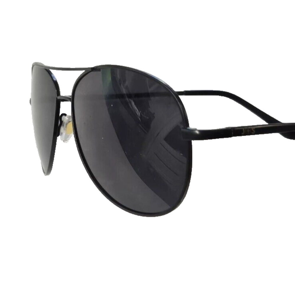 J & S Vision Polarized Aviator black Wrap Metal Sport Sunglasses