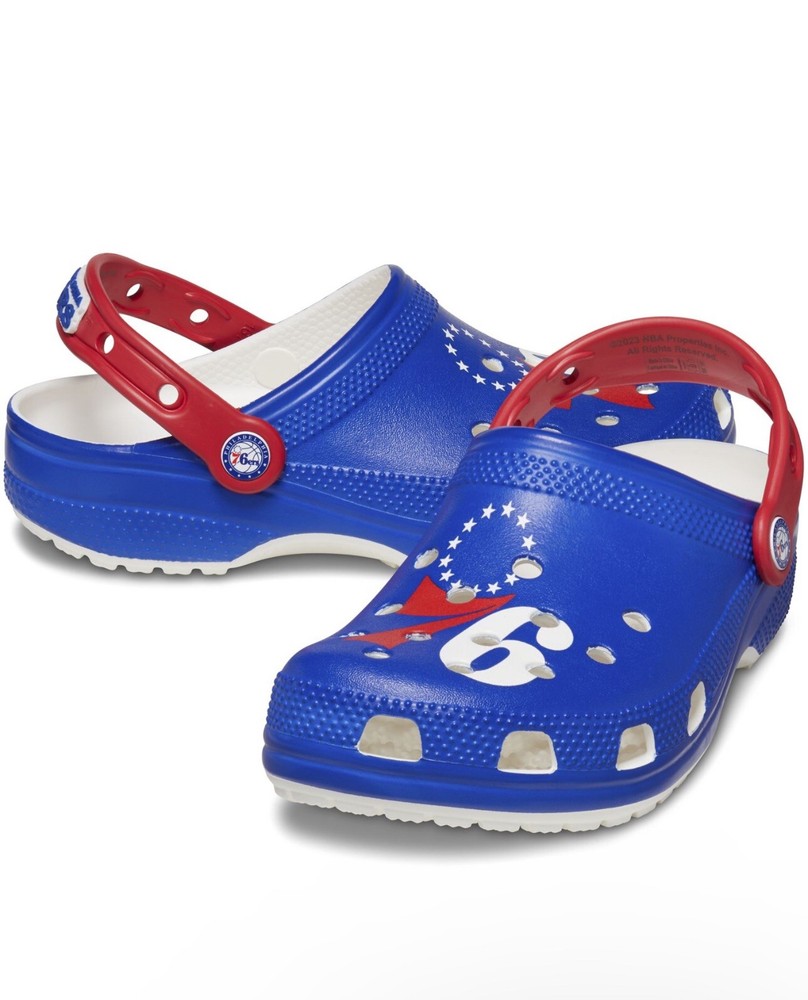 Crocs Classic Slip On Philadelphia 76ers Mens Size 11