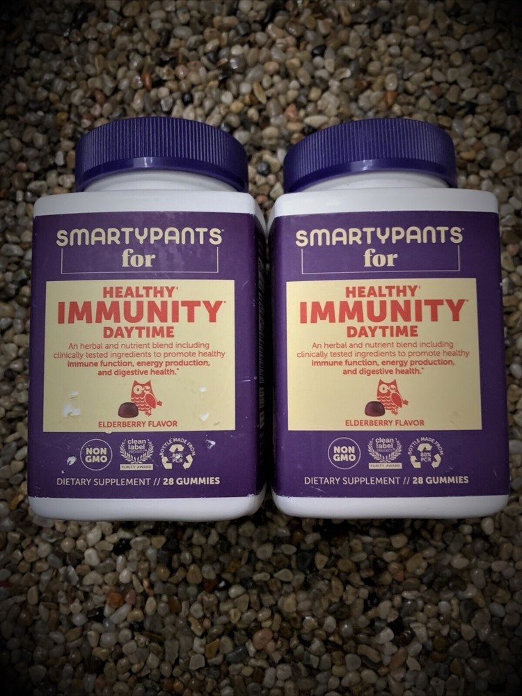 2 PACK SmartyPants Healthy Immunity Daytime Elderberry 28 Gummies BUY NOW!!-image