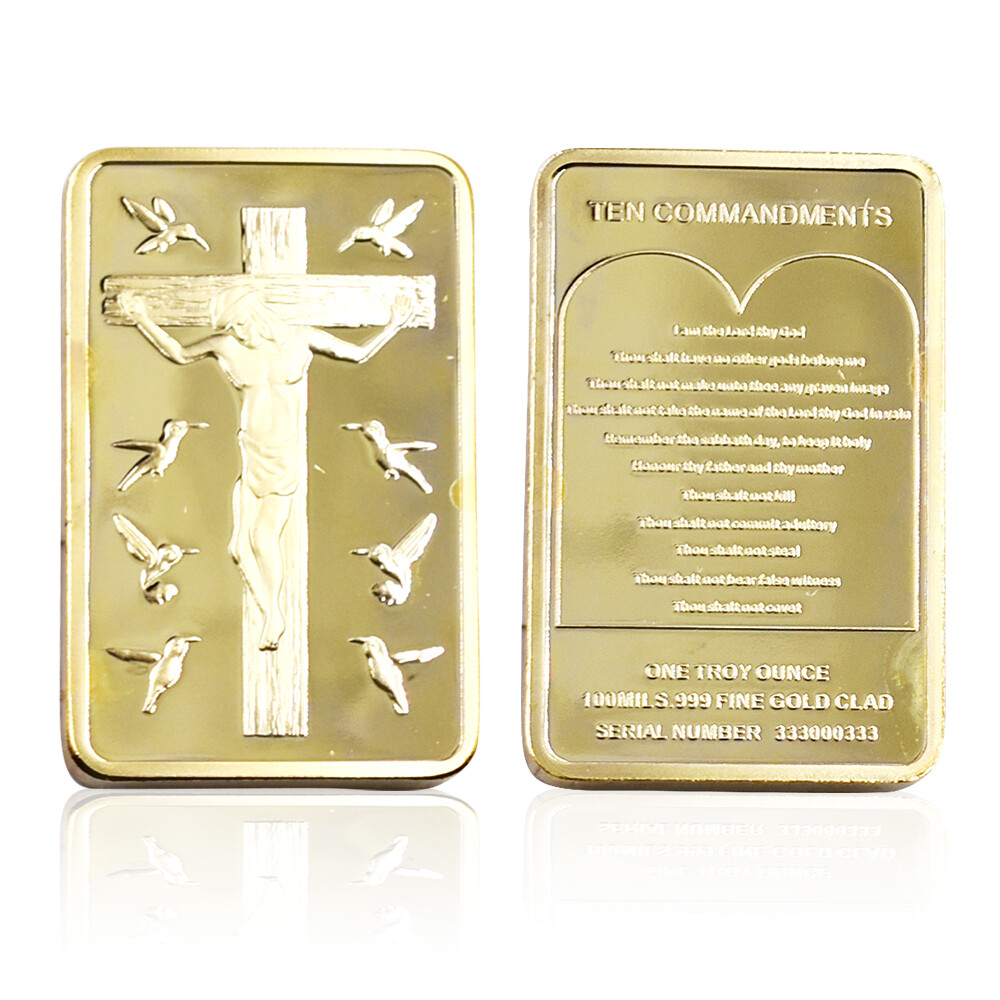 Jesus Gold Plated Metal Coin Challenge Coin Art Craft In Plastic Case for Gift