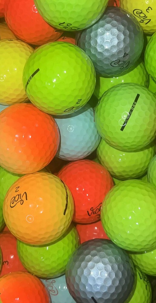 50 + Vice Assorted Color Mix Mint Quality Used Golf Balls- 5A Free Shipping-image
