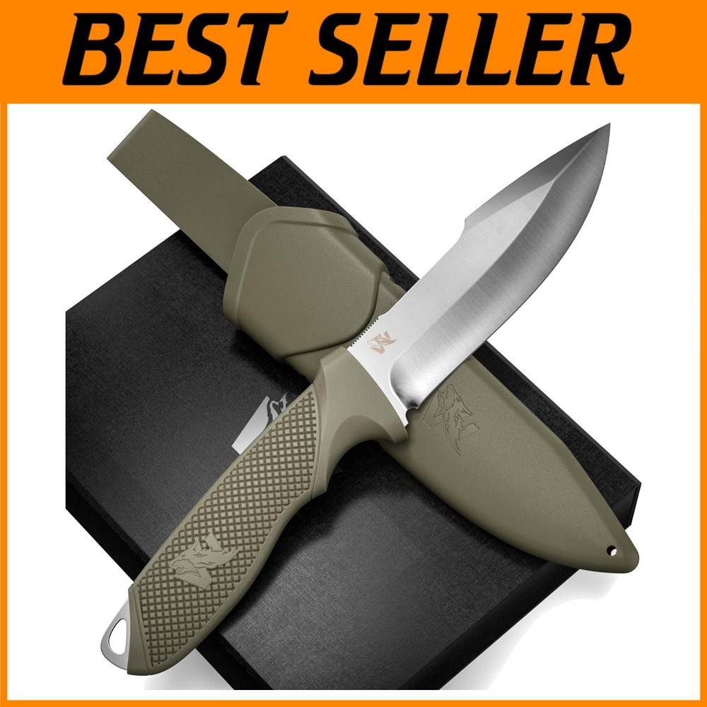 WOLF-I Full Tang Survival Knife with TPE Handle for Outdoor Adventures