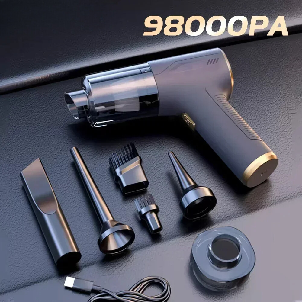 Mini Car Vacuum Cleaner 98000PA Cordless Powerful Wireless Handheld Portable New