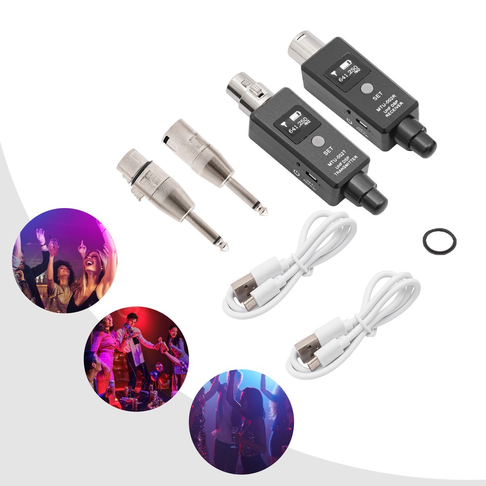 Wireless Transmitter and Receiver for Microphone UHF Transmitter Receiver System