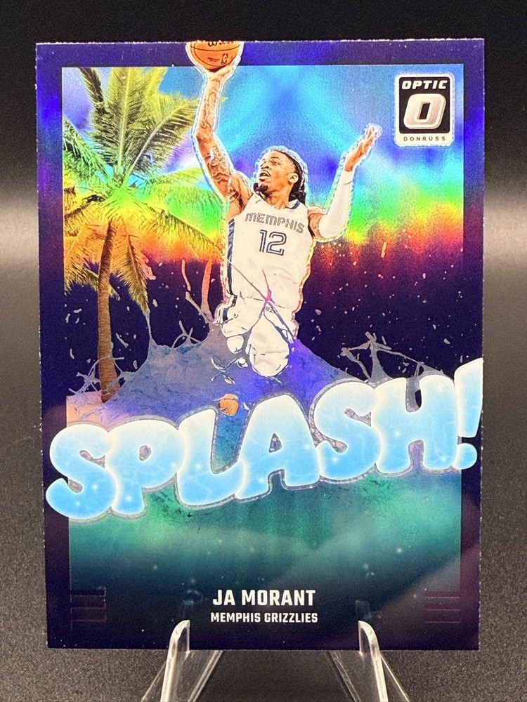 2024-25 Panini Donruss Optic Ja Morant Splash Holo Purple Prizm #15