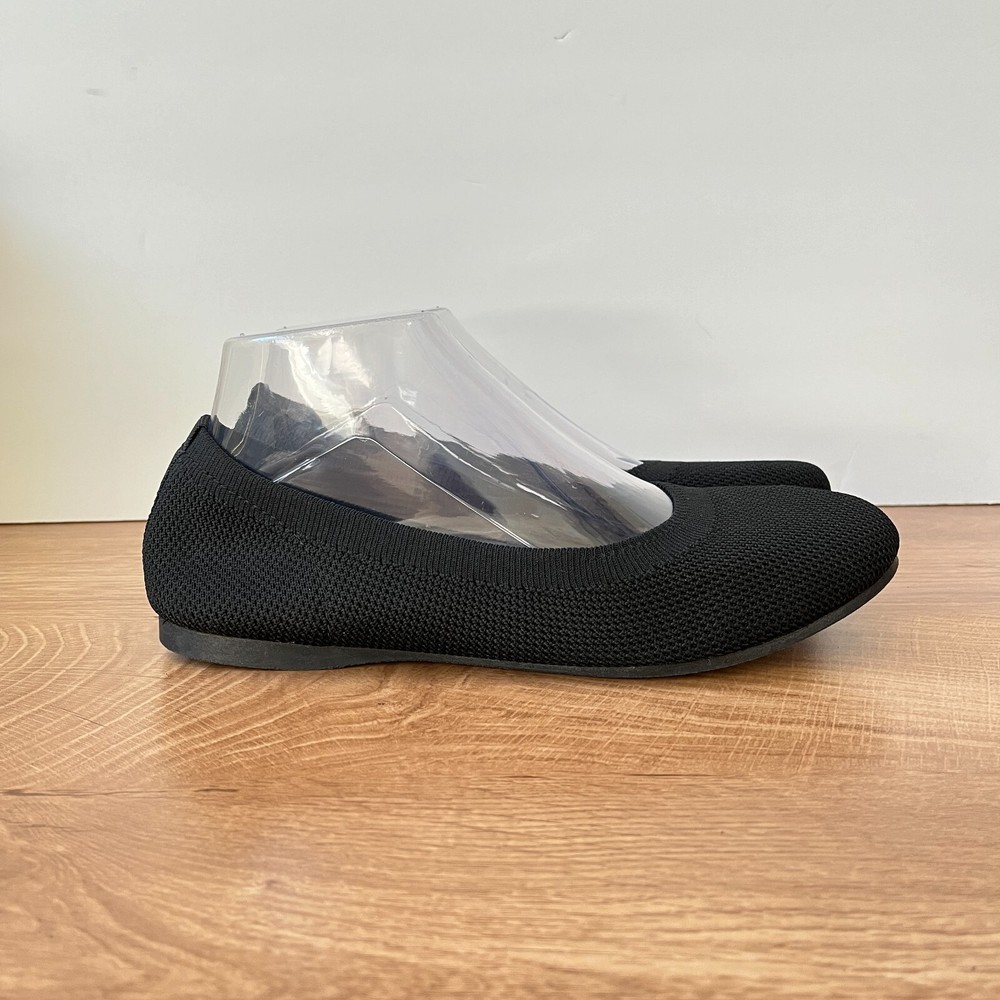 Cushionaire Tyra Knit Ballet Black Casual Flat Shoes Women's Size 8.5