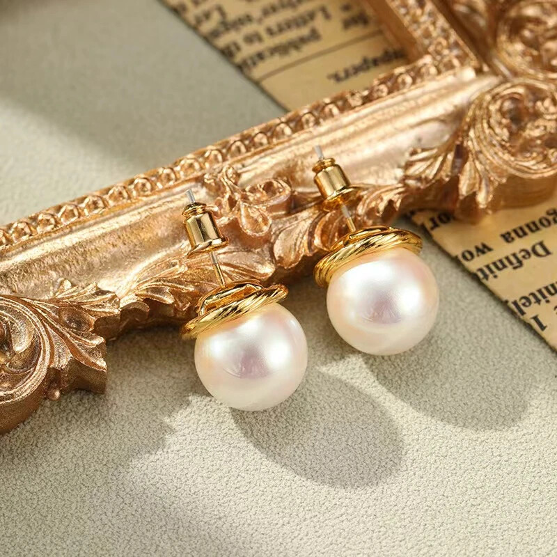 Japanese And Korean Fashion Pearl Earrings Temperament Elegant High-Grade Earrin