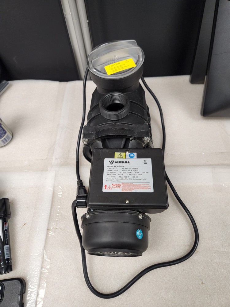 Anbull HCP550A 3/4HP 47.6 GPM Pool Pump with 1.5 Inlet Outlet - Good Condition