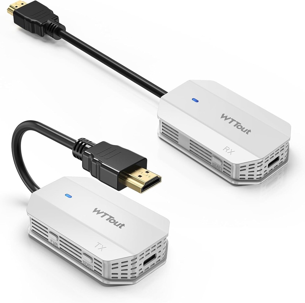 Wireless HDMI Transmitter & Receiver Extender Kit, Plug & Play, 165 FT Range