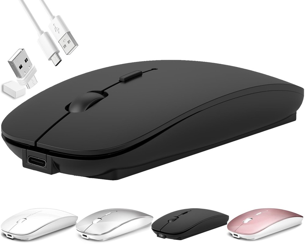 Wireless Bluetooth Rechargeable Mouse for Laptop with Three Modes and Bluetooth 5.0