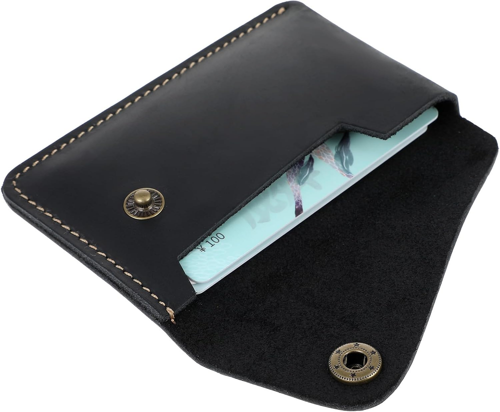 Leather Business Card Holder for Men, Card Holder Wallet Credit Card Wallet Hold