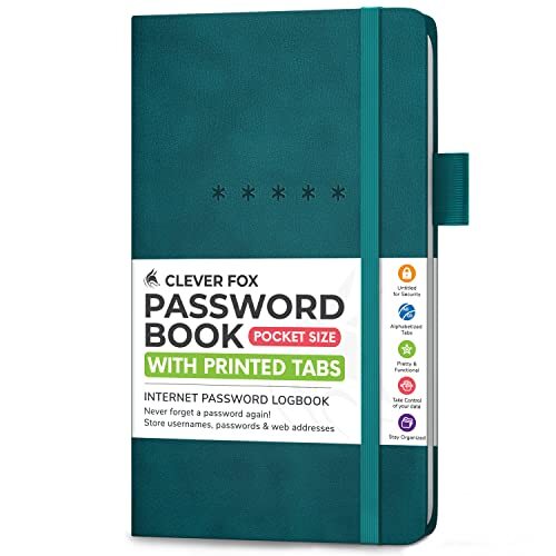 Alphabetized Internet Password Organizer Book for Computers and Websites-image