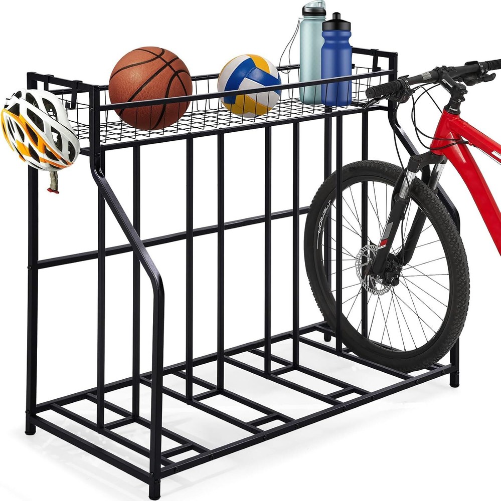HEALTH LINE PRODUCT 4 Bike Stand Rack for Indoor Bicycle Storage and Space Saving