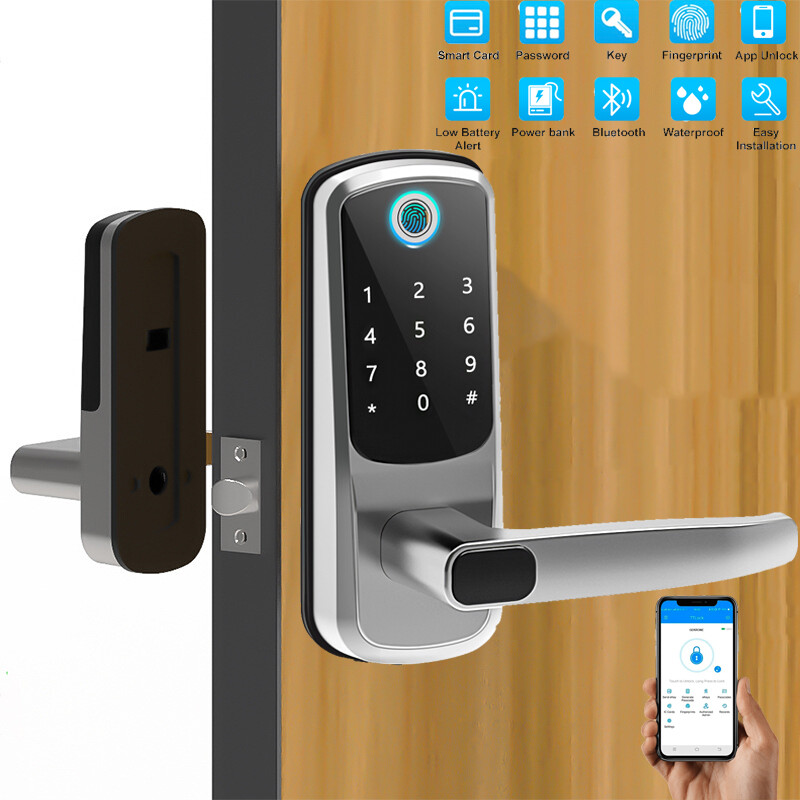 Biometric Fingerprint Smart WiFi Door Lock with Keypad & App Control-image