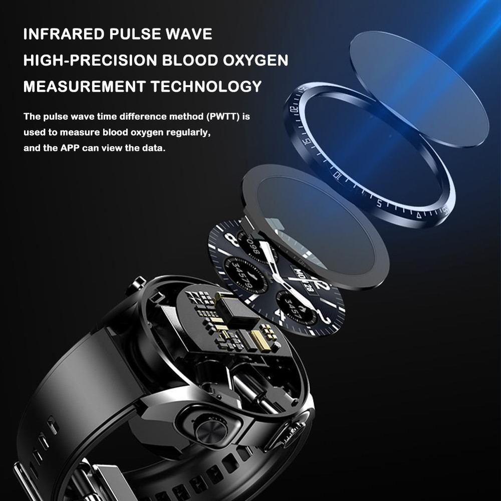 2 in 1 Smart Watch Bluetooth Smartwatch with Wireless Earphones S5W Stereo B3U9