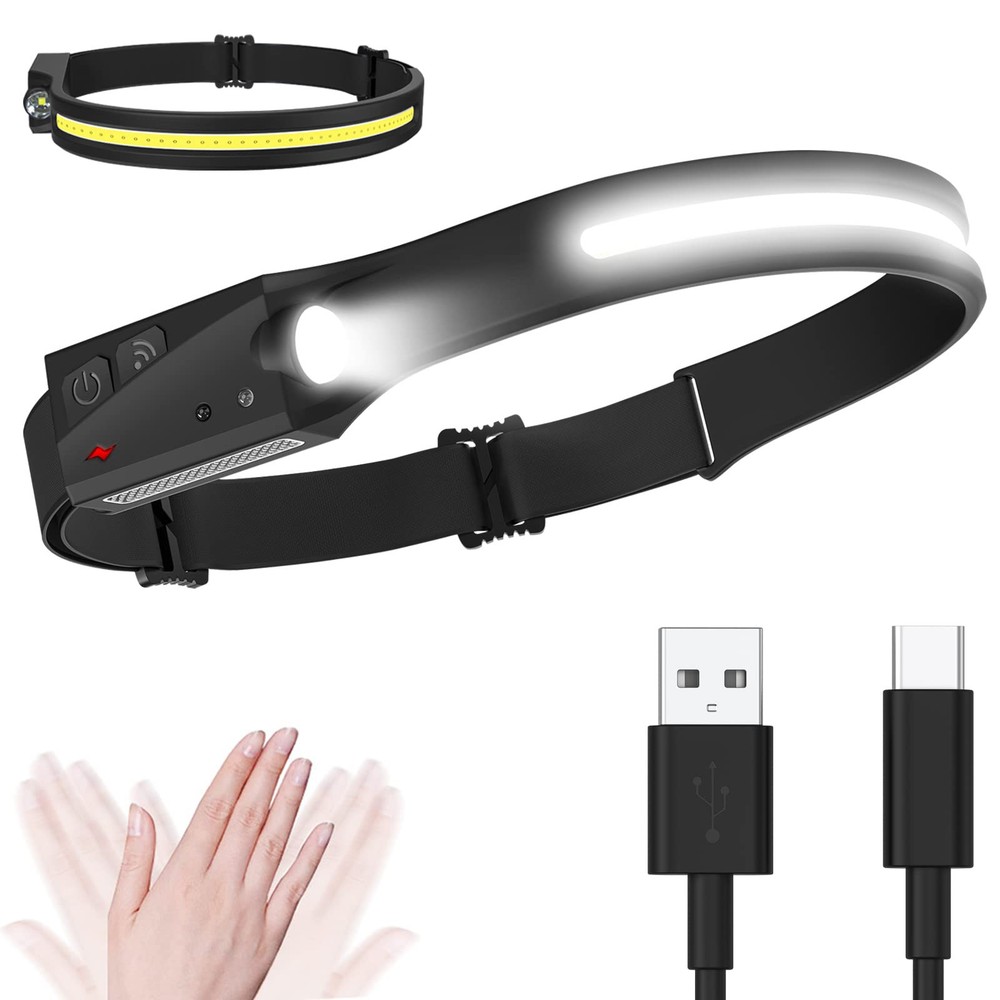 CATO Lightweight Headlamp Flashlight, USB Rechargeable Outdoor Headlamp, Supe...