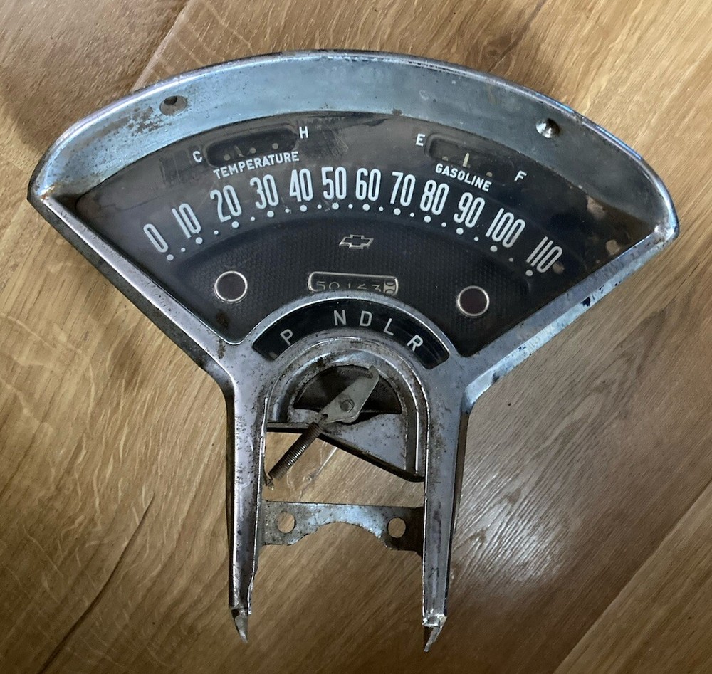 Vintage Original 1955 1956 Chevy Car Speedometer Gauge Cluster Parts Restoration