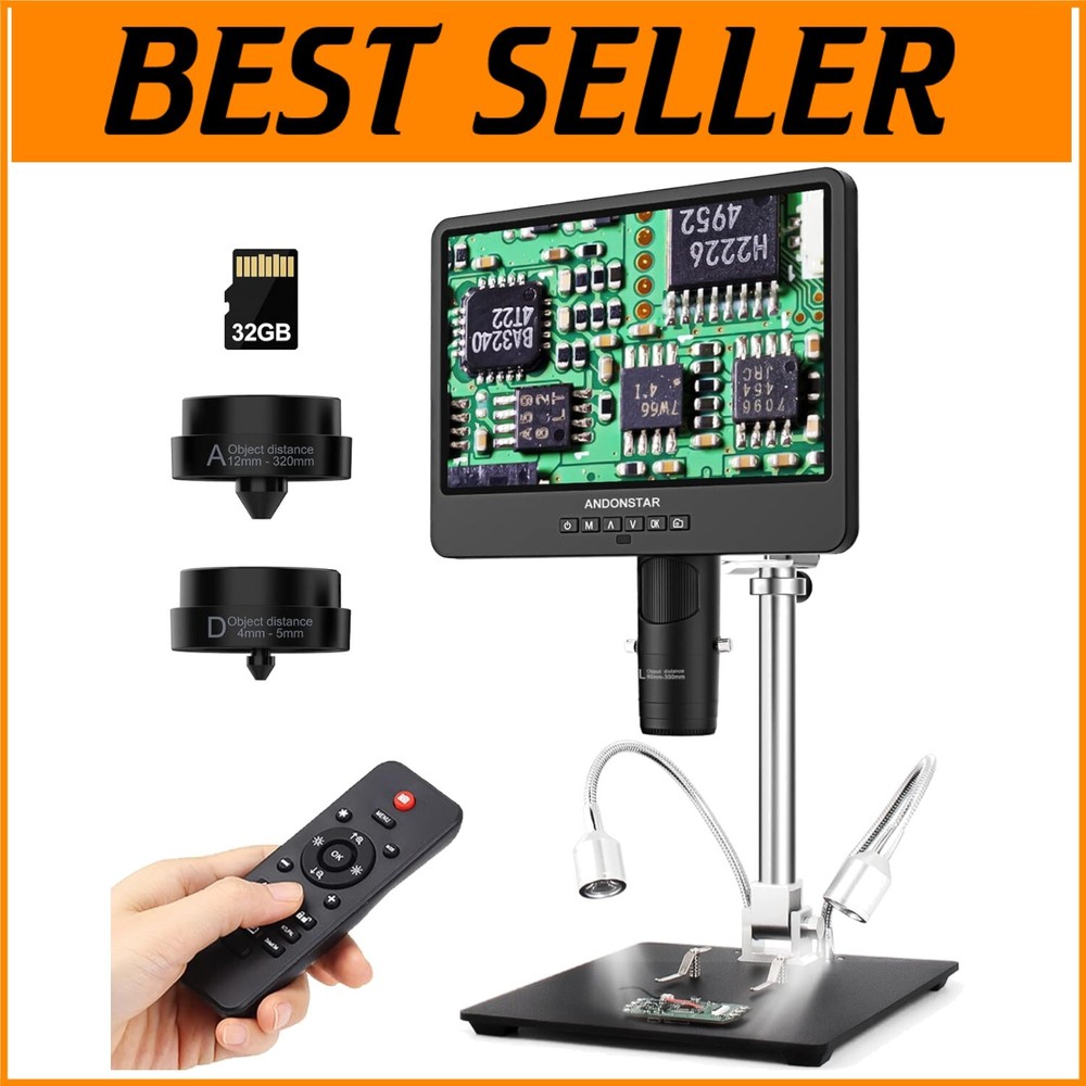 10.1 Inch HD Microscope with 2000x Zoom for All Ages  