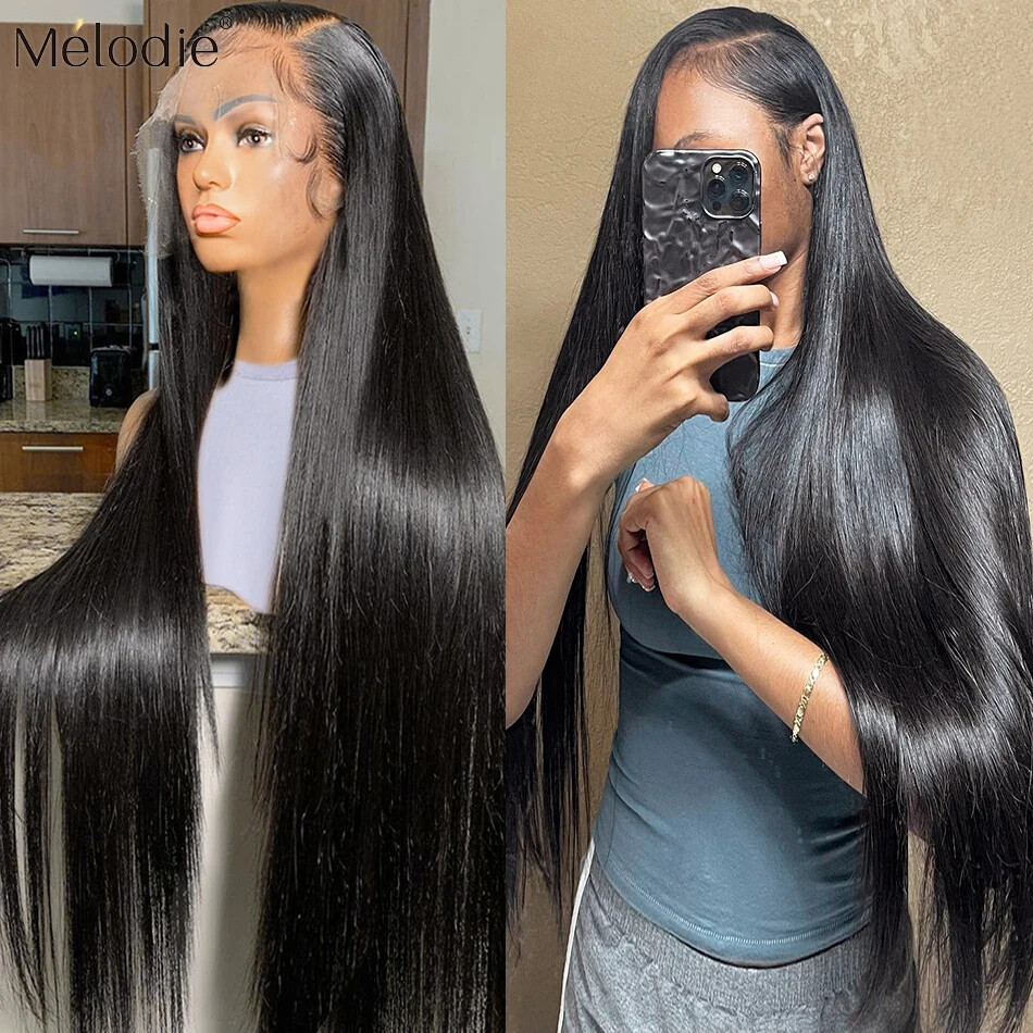 13x4 13x6 HD Lace Frontal Wig Brazilian Human Hair Preplucked Transparent