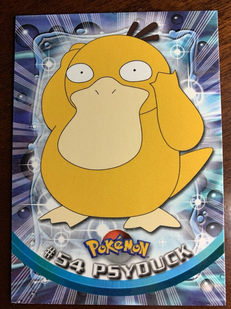 1999 Topps Pokemon TV Animation Blue Logo #54 Psyduck FREE COMBINED SHIP
