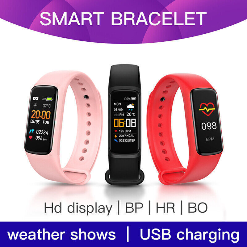 Unisex Fitness Tracker Watch with Heart Rate & Blood Pressure Monitor