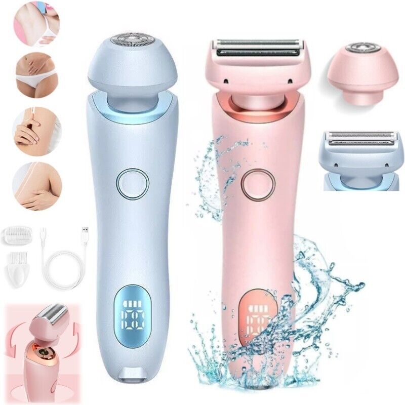 2 in 1 Dual Head Electric Lady Waterproof Shaver Razor for Women Private Area