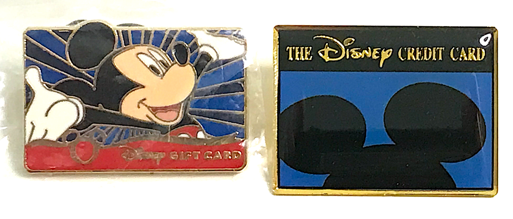 Disney Credit Card Mickey Mouse Ears Pin Set with Gift Card DISNEYANA 2000-image