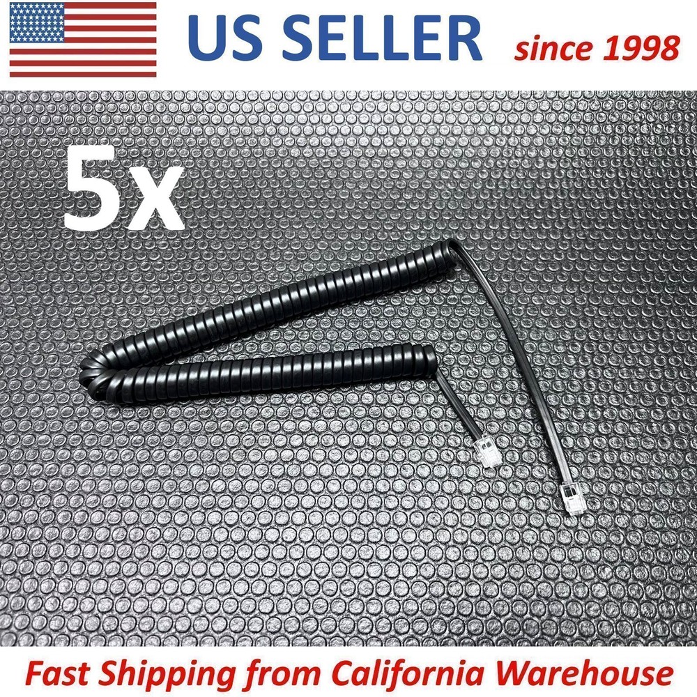 5x Toshiba IP Phone Handset Receiver Cord RJ11 Replacement DP5000 IP5000 Series