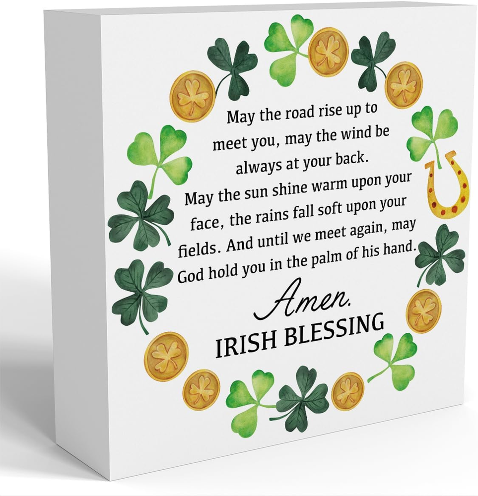 St Patricks Day Irish Blessing Shamrock Table Decor Funny Party Supplies