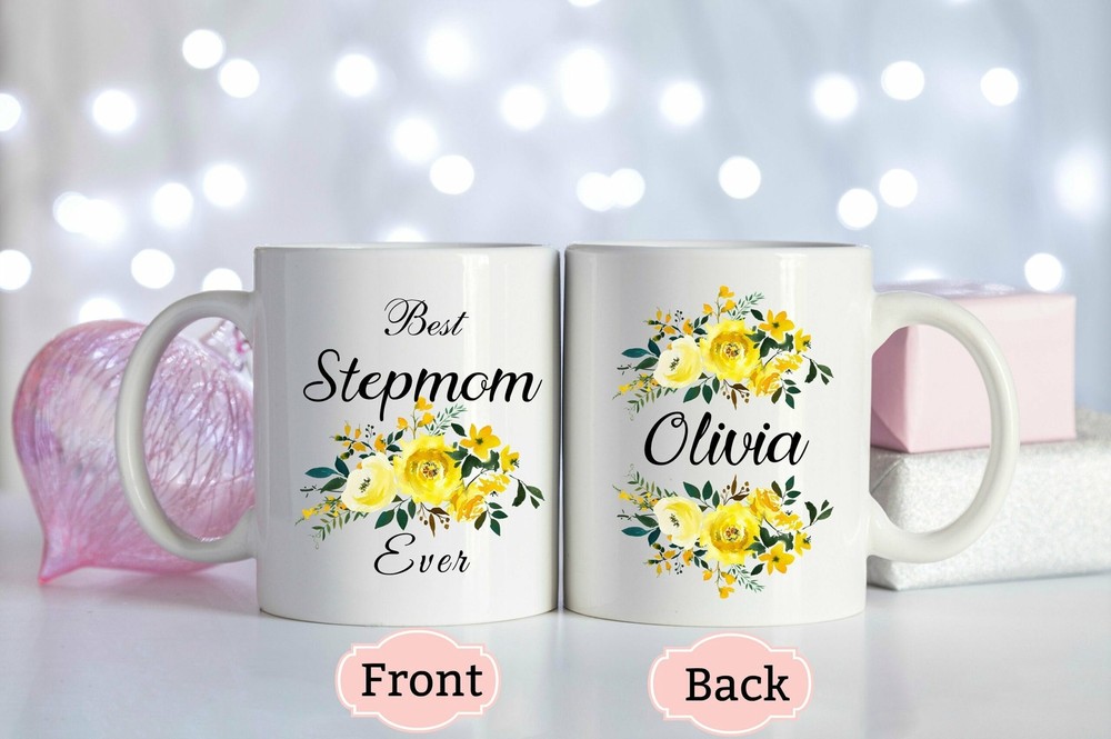 Personalized Stepmom Coffee Mug Funny Stepmom Gift Custom Stepmom Coffee Mug