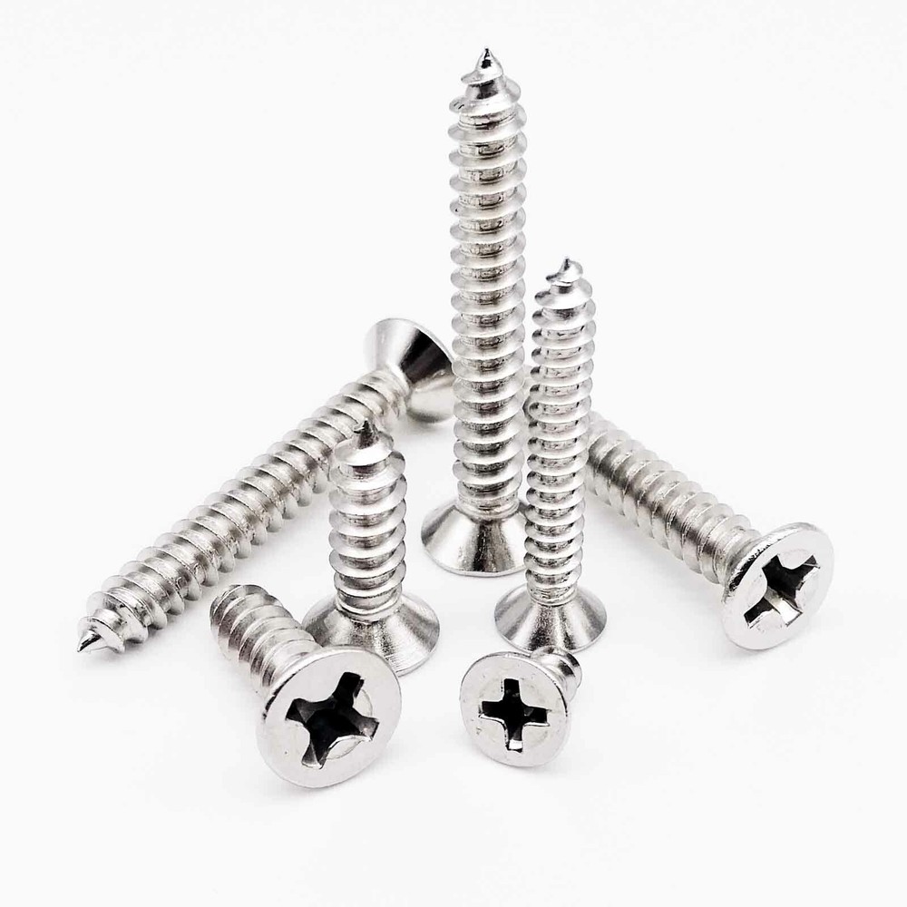 M1-M6.3 SUS304 Mini Micro Phillips Flat Countersunk Head Self-tapping Wood Screw