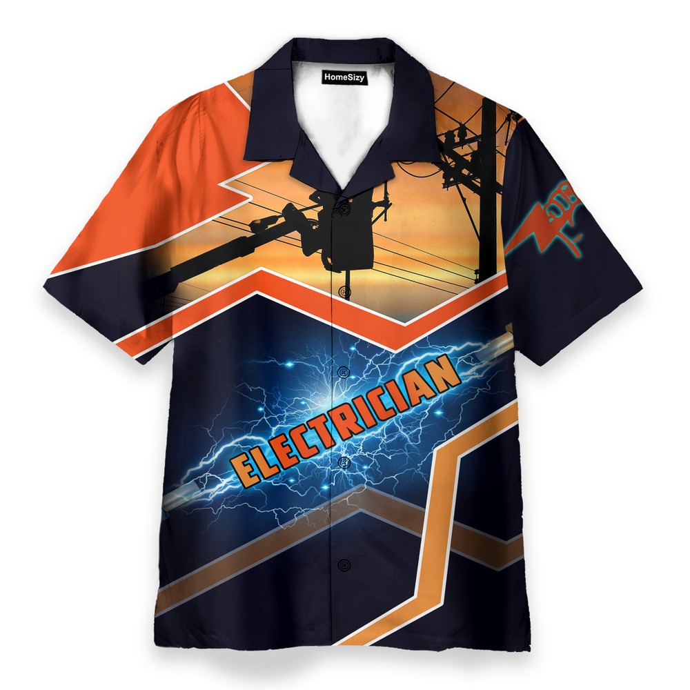 Electrician Mens Buttons Up Shirts   Hawaiian Shirt