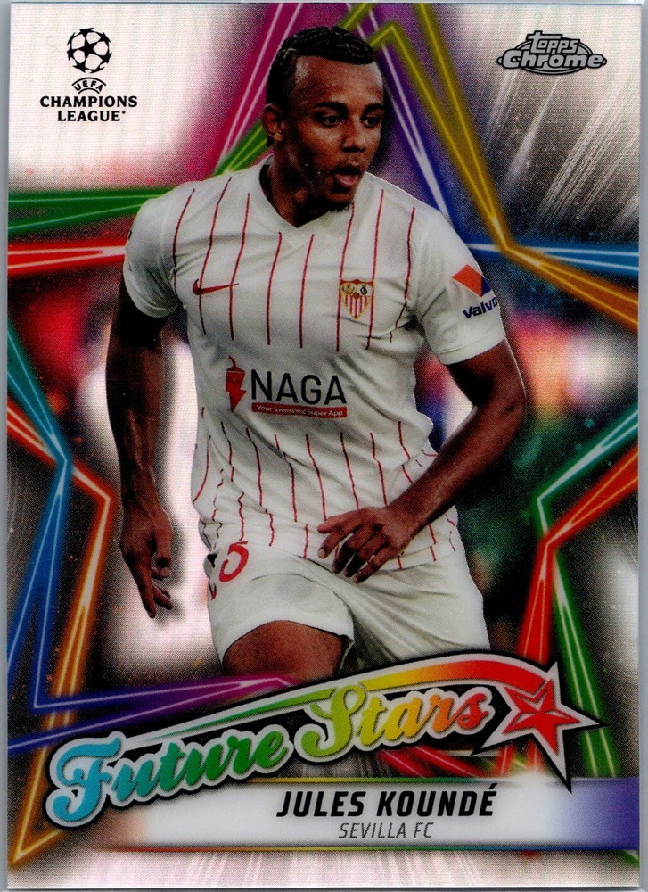 2021-22 Topps Chrome UEFA Champions League Jules Koundé Future Stars FS-10 Card