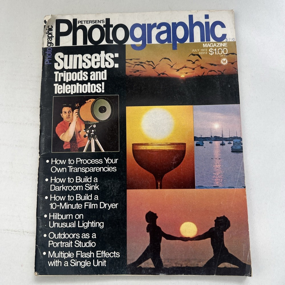 Vintage Petersen's Photographic Magazine July 1972 Edition Photography Iconic