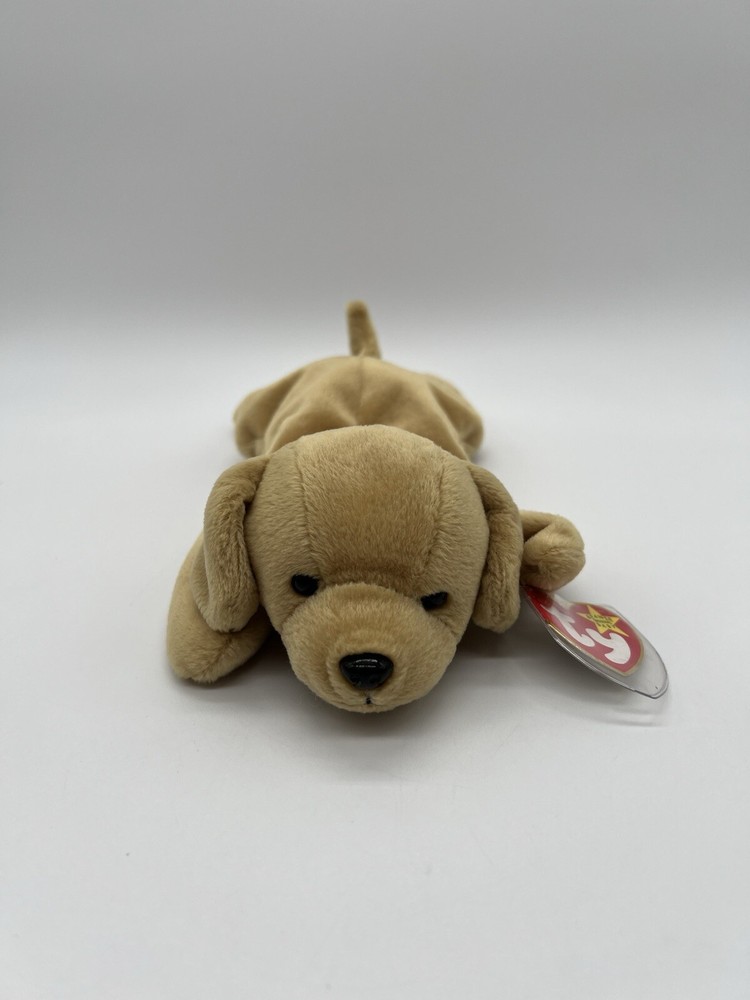 Ty Beanie Babies FETCH the Dog 8.5” Beanbag Plush Stuffed Animal Toy 1998