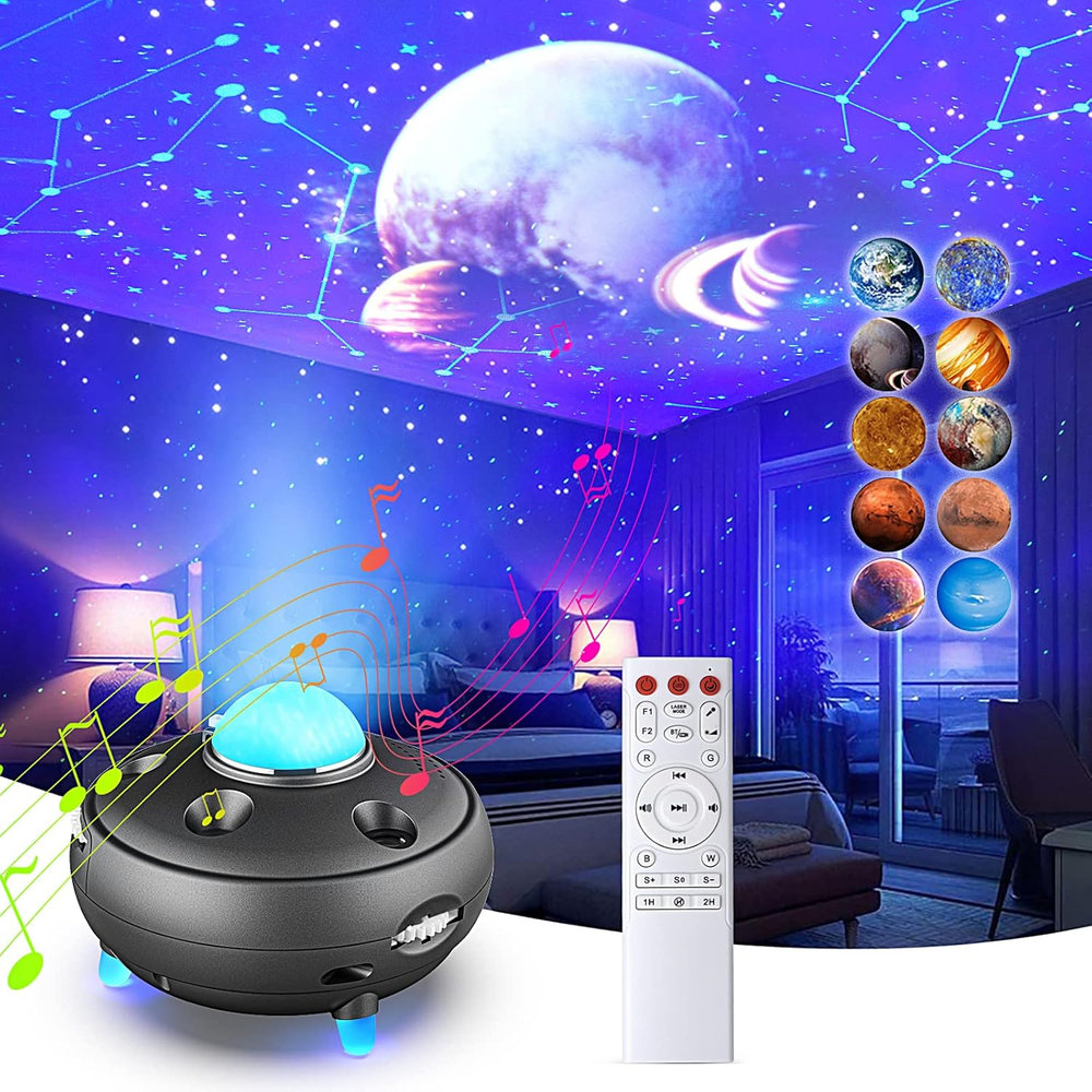 Constellations Planetarium Planets Stars Projector: 20 in 1 Night Light Solar Sy
