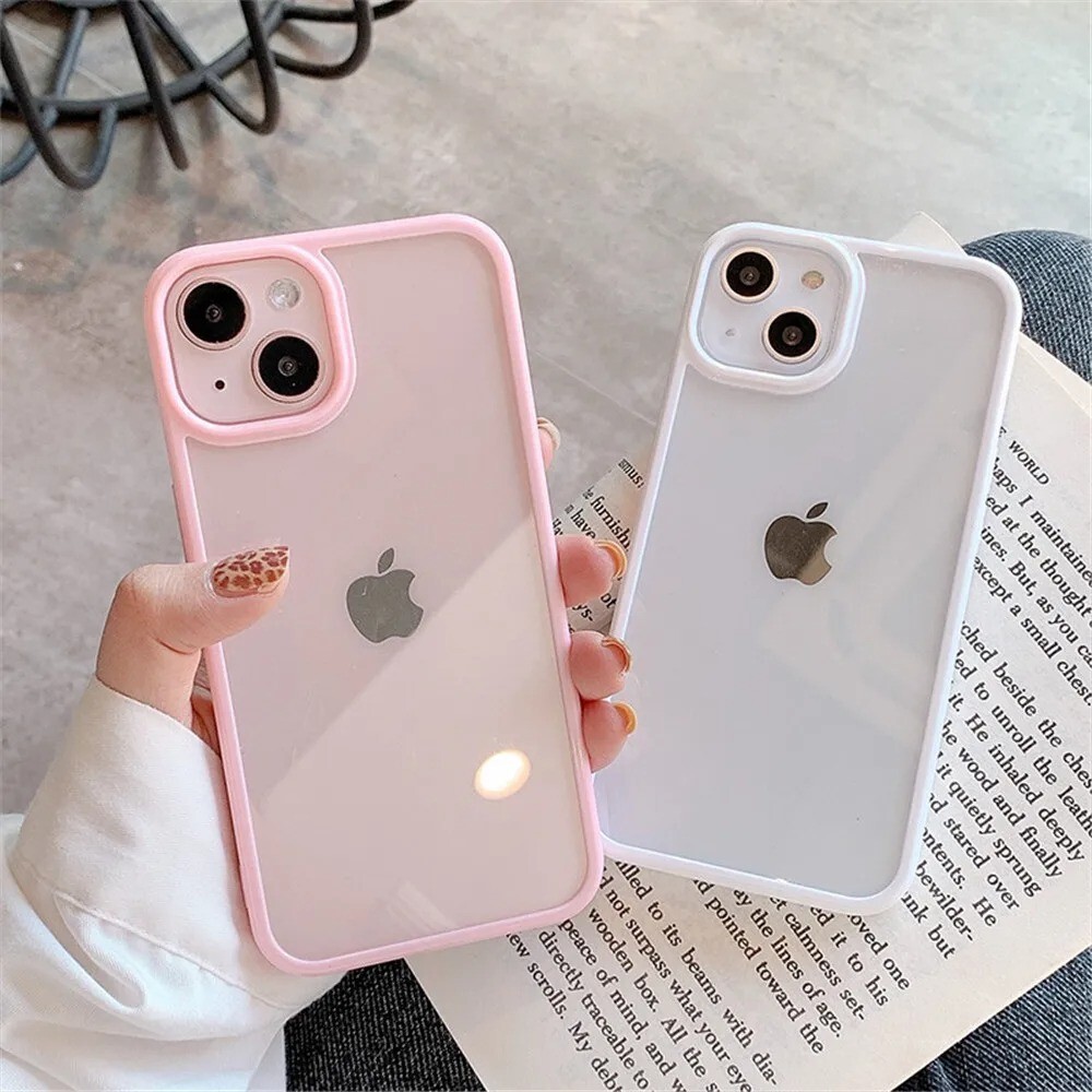 Transparent Protection Shockproof Silicone Bumper Phone Case For iPhone 16 15 16