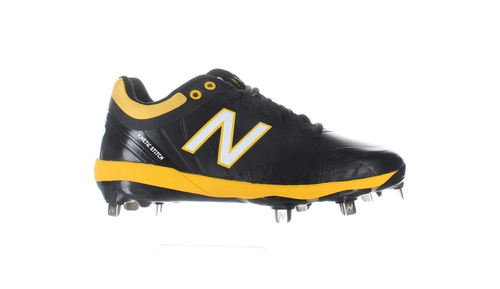 New Balance Mens L4040by5 Black/Yelllow Baseball Cleats Size 5.5 (2E) (2010196)